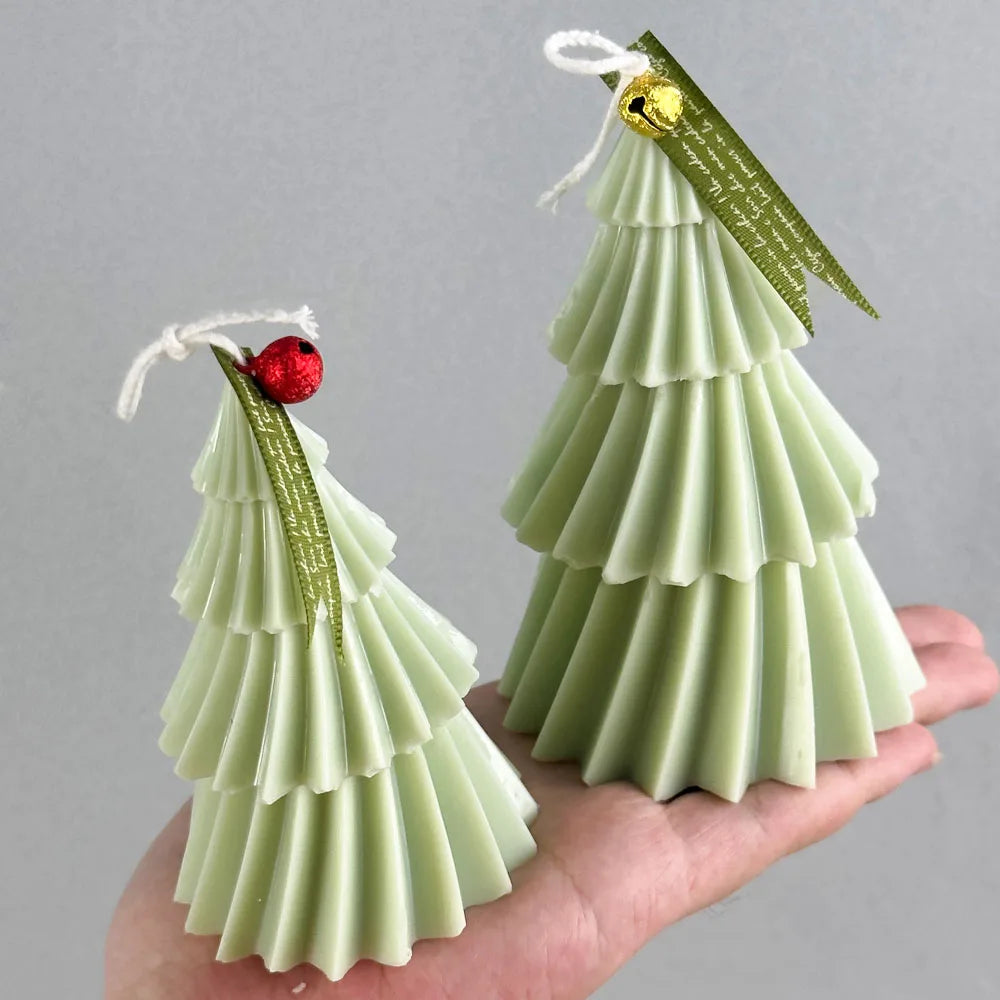 DIY Christmas Tree Candle for Festive Home Decor
