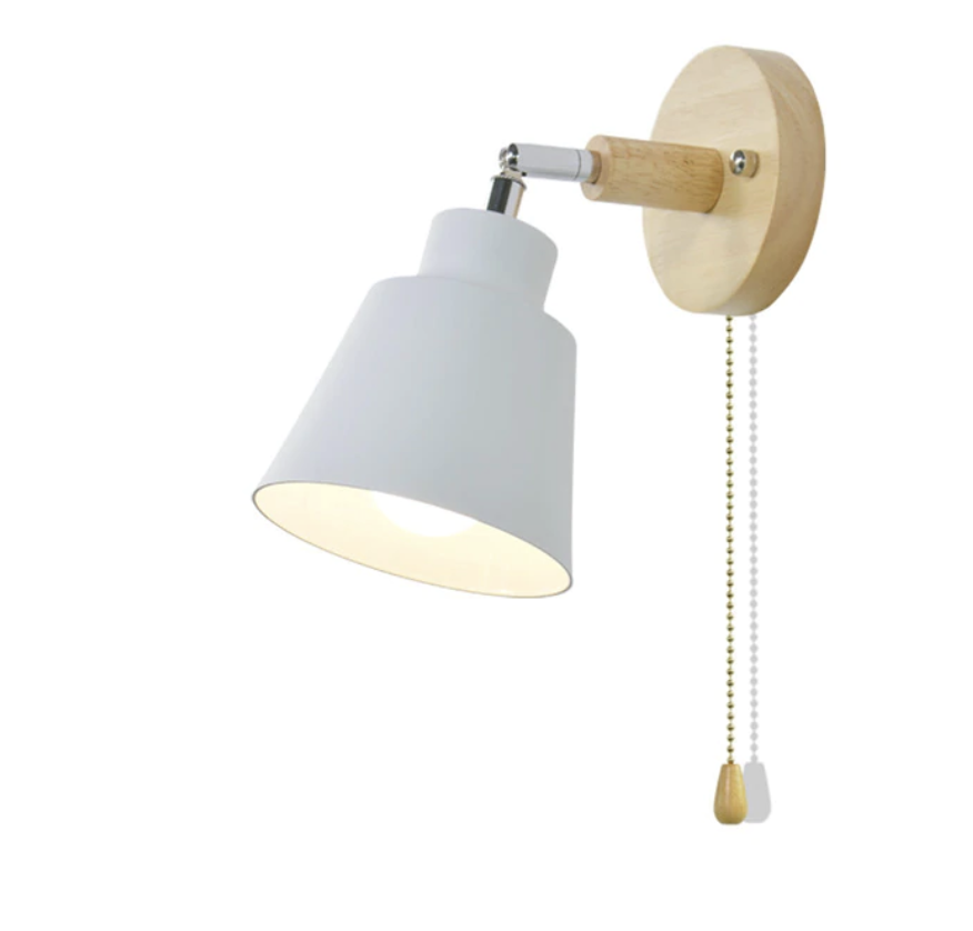 TwistGlow Wall Lamp with Pull Cord Switch
