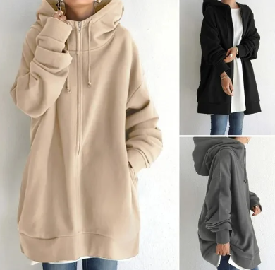 Zip-Up Women's Winter Hoodie