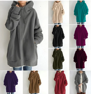 Zip-Up Women's Winter Hoodie