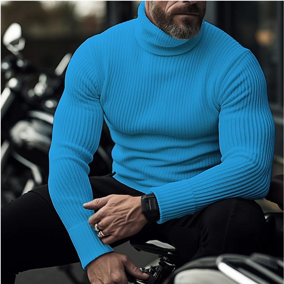 SAVARI | Stylish Men's Turtleneck Sweater
