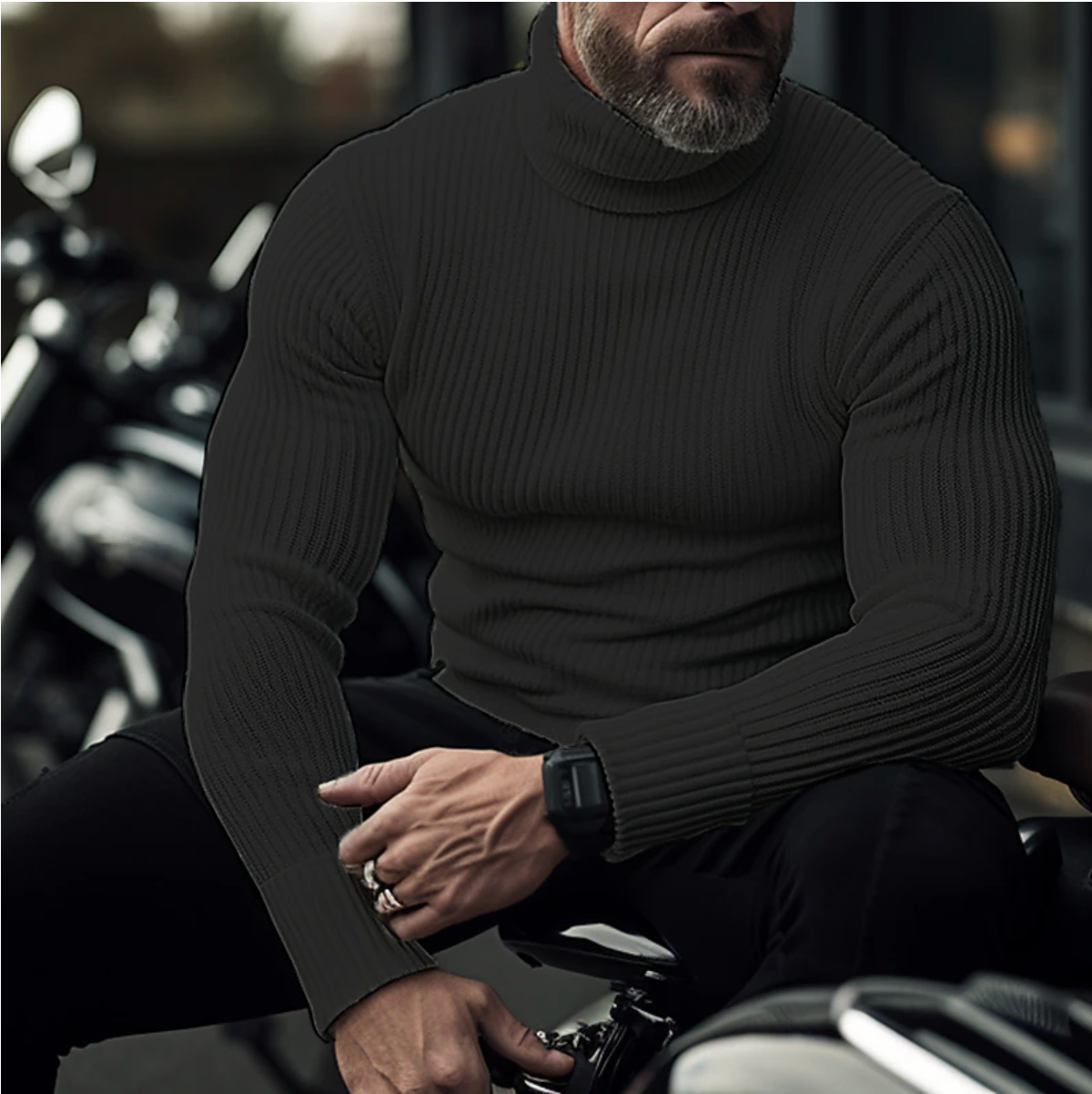 SAVARI | Stylish Men's Turtleneck Sweater