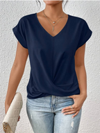 Isaura - V-Neck Draped Top