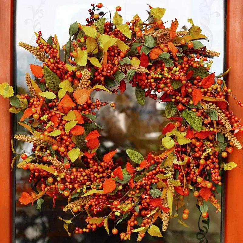 Golden Leaves and Sunflower Door Decoration Design