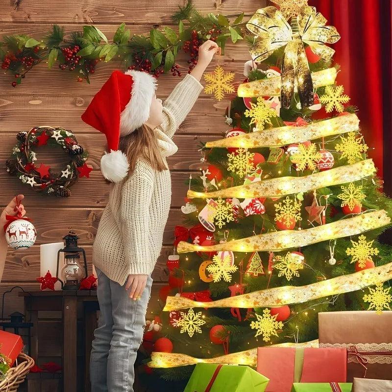 Elegant LED Light Ribbon for Christmas Decor