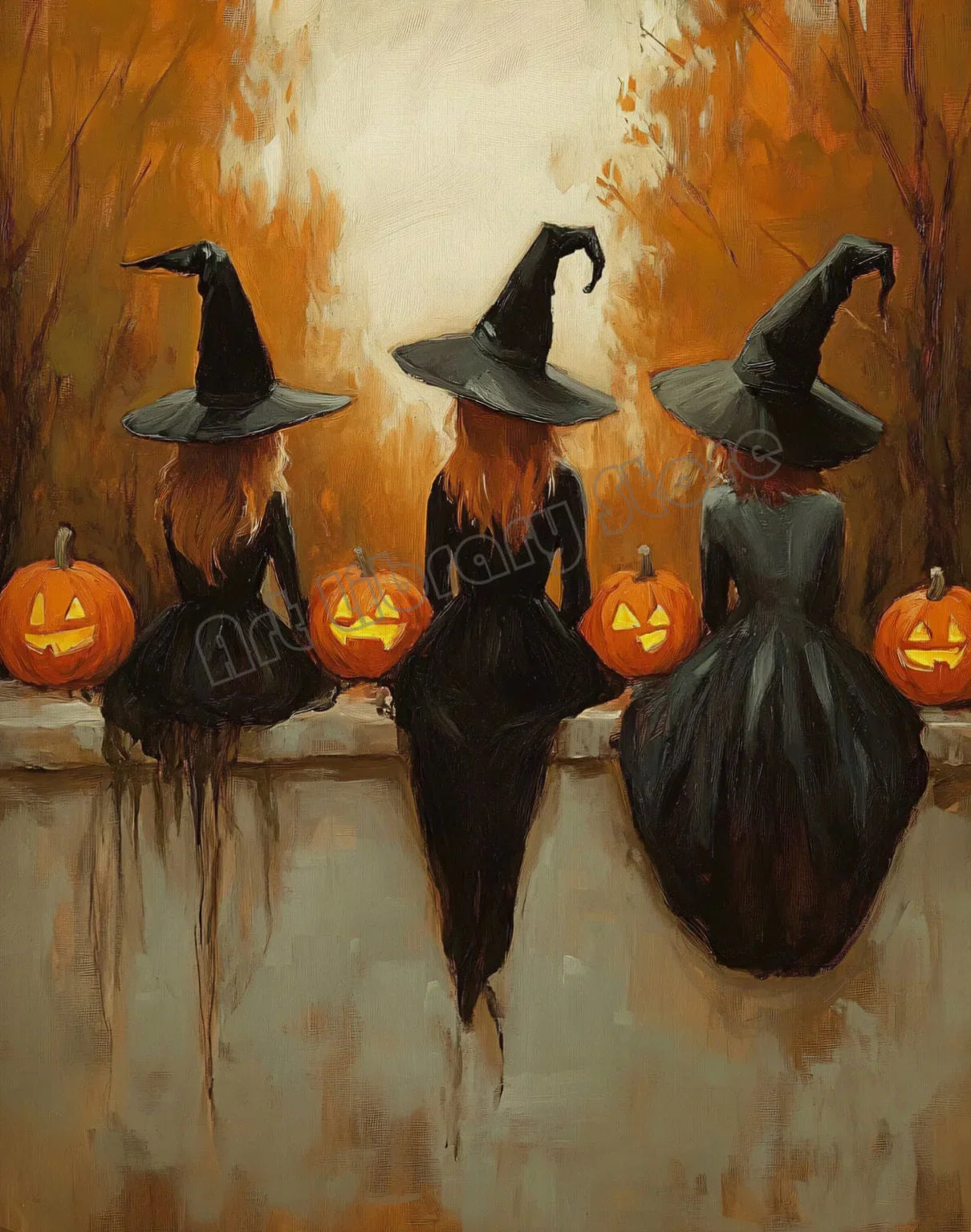 Halloween Poster Collection Featuring Pumpkins, Ghosts, and Cats — Autumn Wall Decor for Your Home
