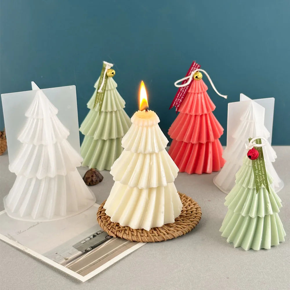 DIY Christmas Tree Candle for Festive Home Decor