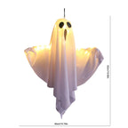 Illuminated White LED Ghosts for Halloween Home and Garden Decor