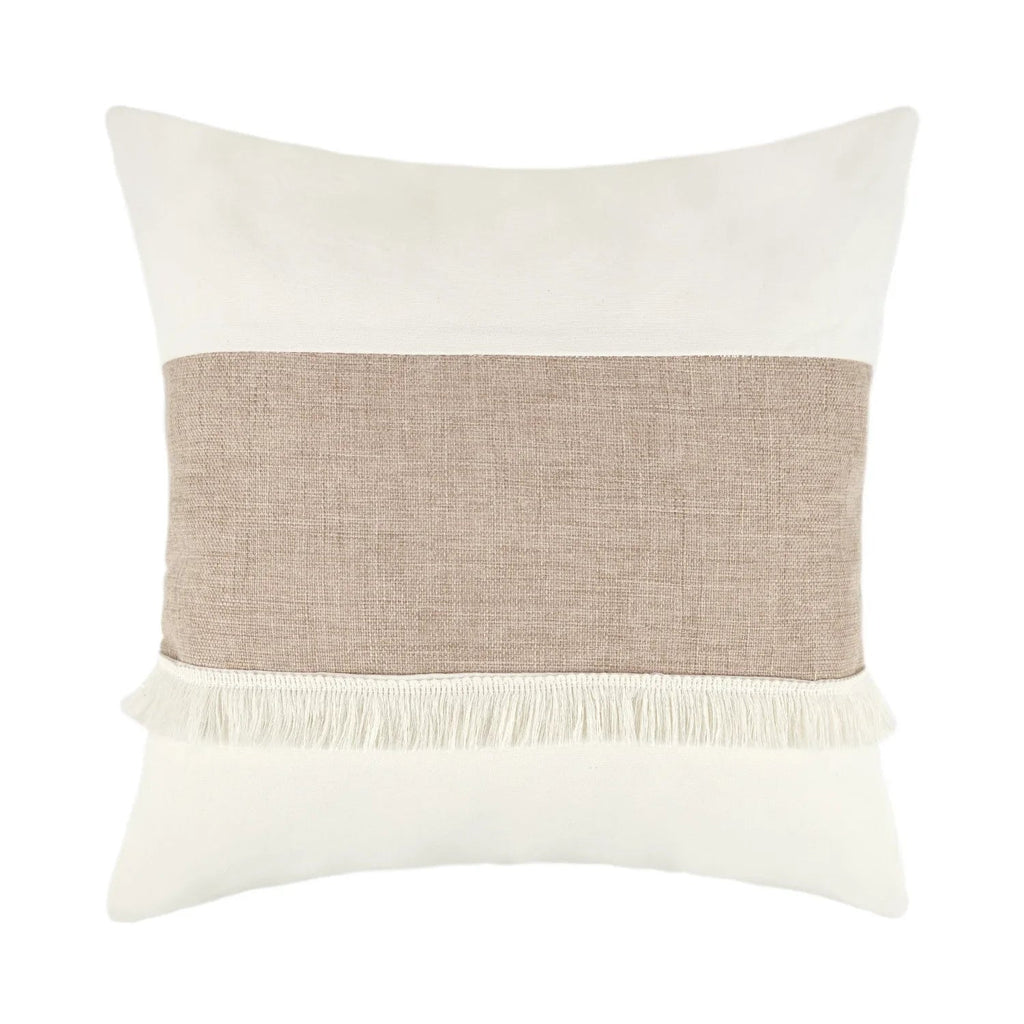 Patterned Beige Boho Throw Pillow