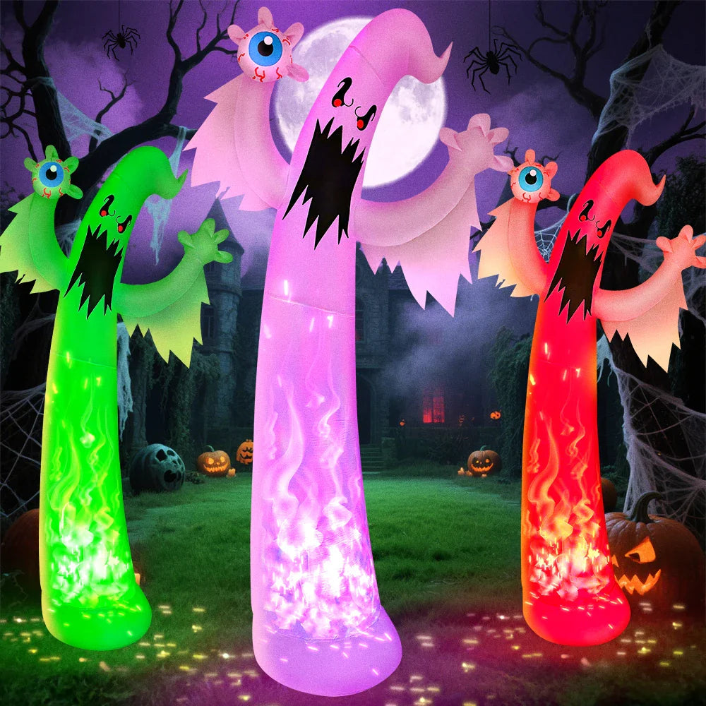 LED-Illuminated Inflatable Hand-Holding Eyeballs