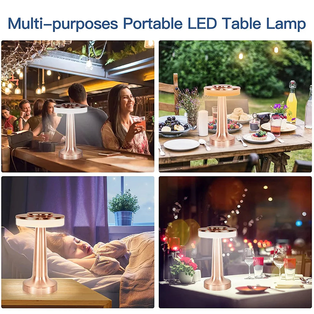 Retro Portable Wireless LED Lamp – LumiCrest