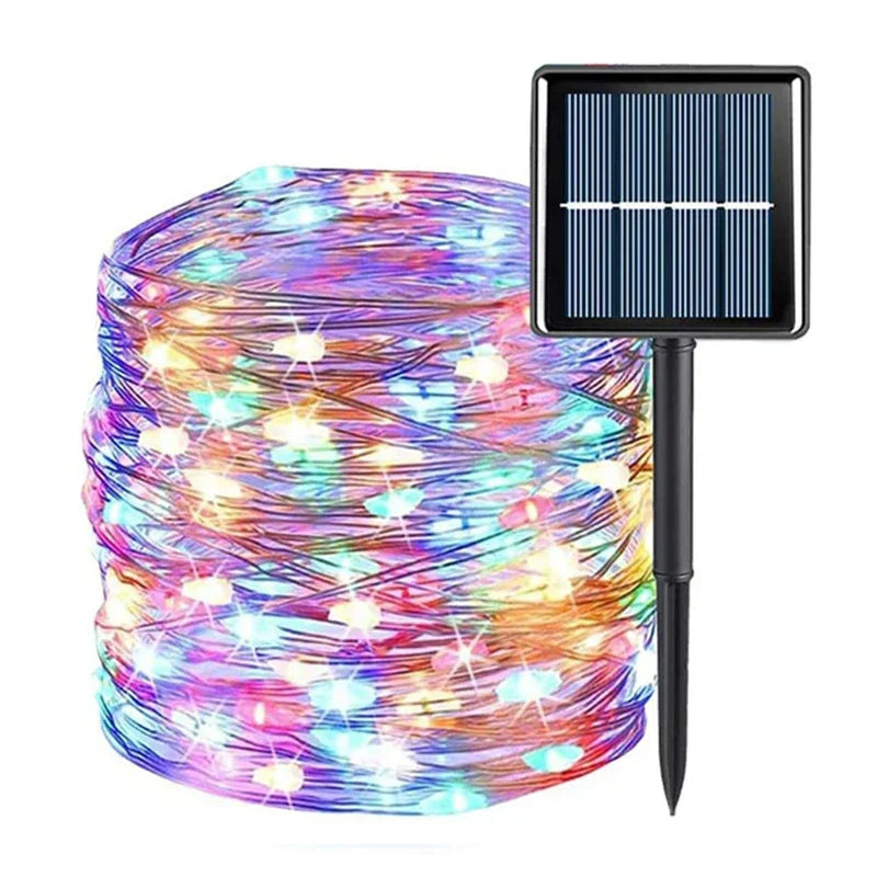 Enchanting Solar Garland with Forest Magic Design and Automatic On/Off Feature