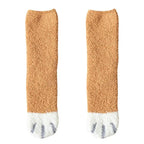 Cozy Women's Cat Paw Pattern Cotton Socks – Ultra Soft, Ideal for Winter, Size EU 35-42