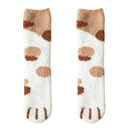 Cozy Women's Cat Paw Pattern Cotton Socks – Ultra Soft, Ideal for Winter, Size EU 35-42