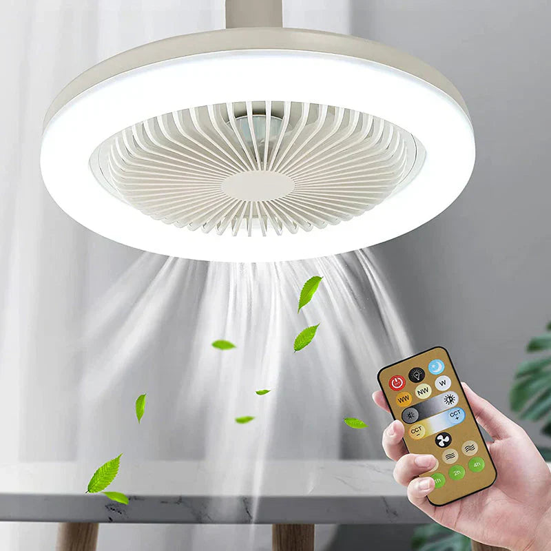 Versatile Ceiling Fan with Integrated Lighting and Remote Control