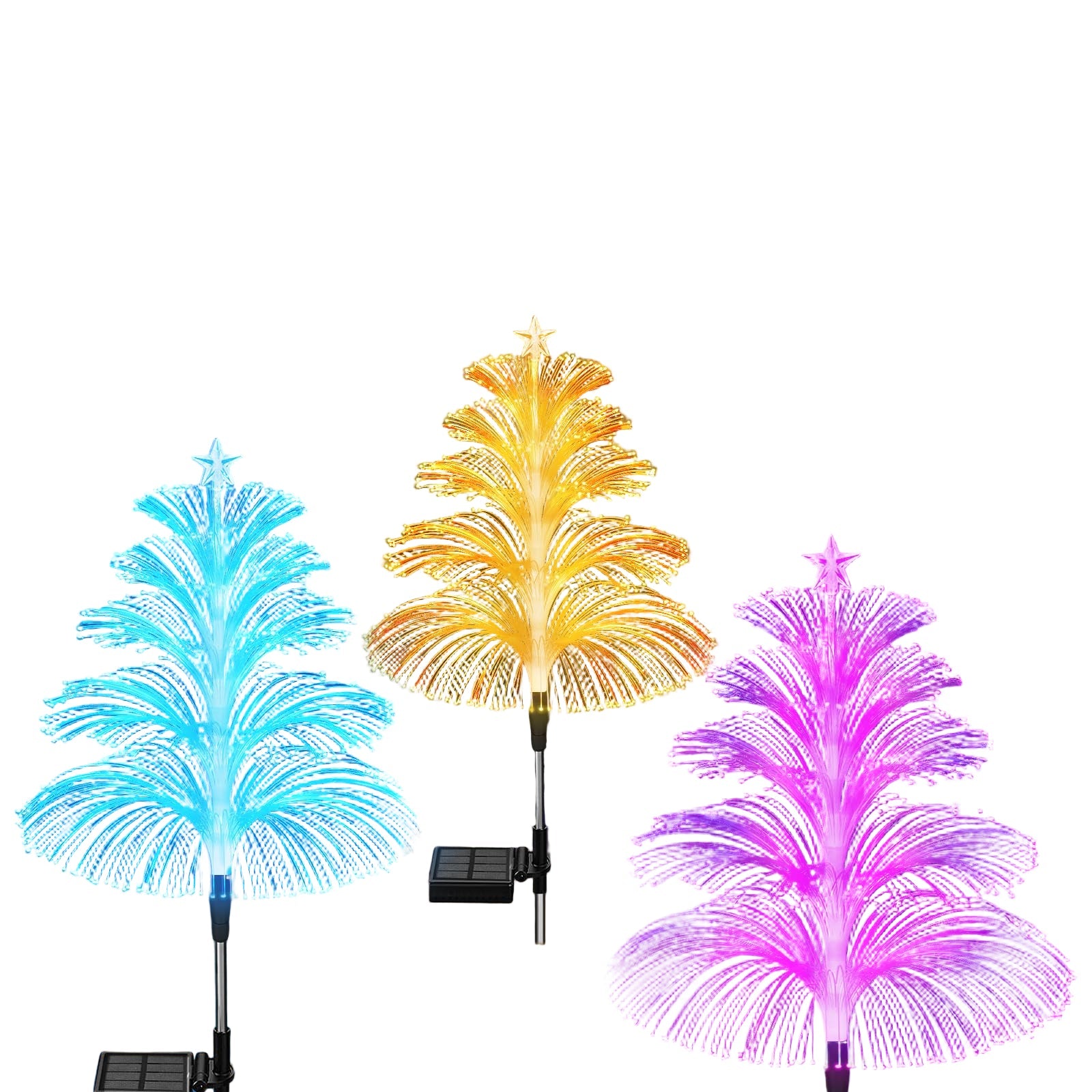 Transform Your Garden with Enchanting Light: Set of 3 Solar Jellyfish Lamps