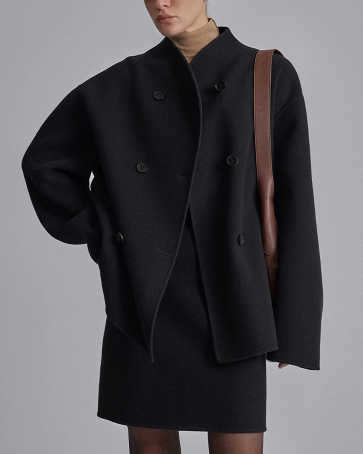 Chic Oversized Button-Up Coat for Women