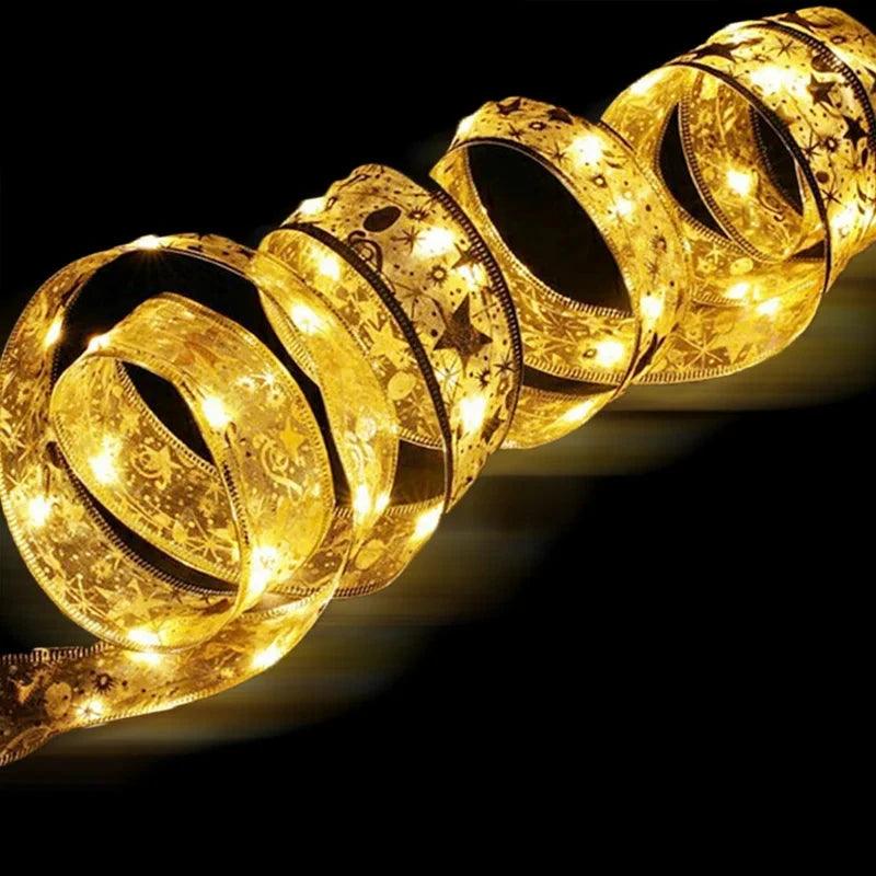Warm White LED String Lights for Christmas Tree and Party Decor – Available in Silver, Gold, and Red, Lengths from 1M to 10M