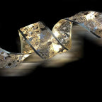 Warm White LED String Lights for Christmas Tree and Party Decor – Available in Silver, Gold, and Red, Lengths from 1M to 10M