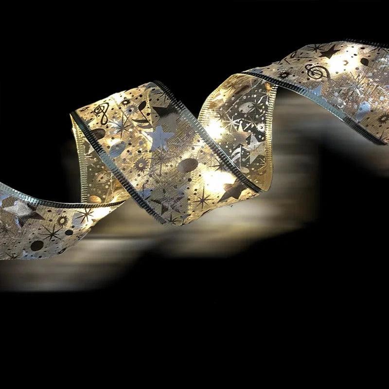 Warm White LED String Lights for Christmas Tree and Party Decor – Available in Silver, Gold, and Red, Lengths from 1M to 10M