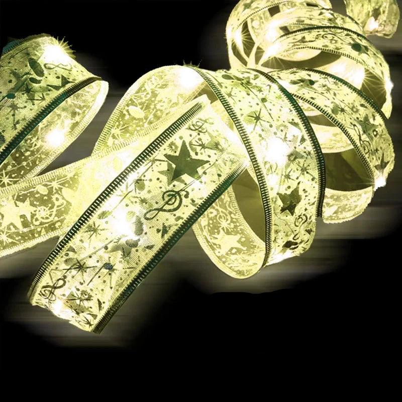 Warm White LED String Lights for Christmas Tree and Party Decor – Available in Silver, Gold, and Red, Lengths from 1M to 10M