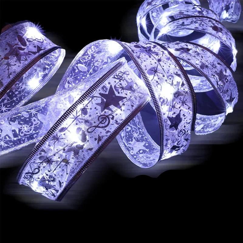 Warm White LED String Lights for Christmas Tree and Party Decor – Available in Silver, Gold, and Red, Lengths from 1M to 10M