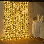 Battery-Operated LED Christmas Lights Shaped Like Green Leaves – Energy Efficient and High Quality for Festive Decor