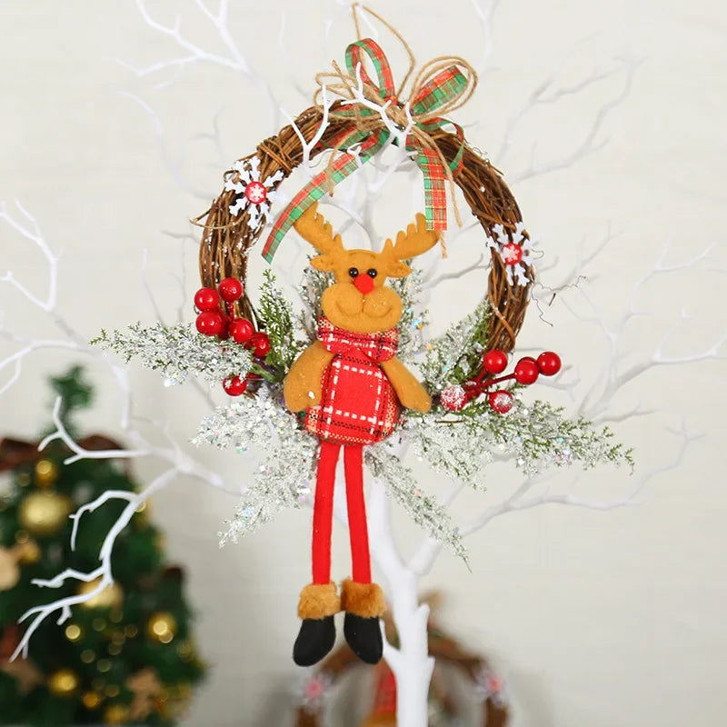 Artificial Christmas Greenery Set – Wreath and Garland Decorations for Indoor and Outdoor Use