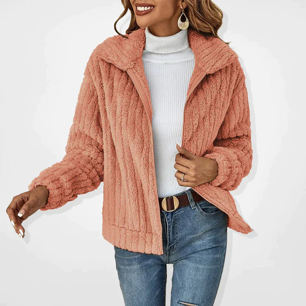 Timeless Fit Ladies' Long Fleece Vest with Collar