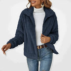 Timeless Fit Ladies' Long Fleece Vest with Collar