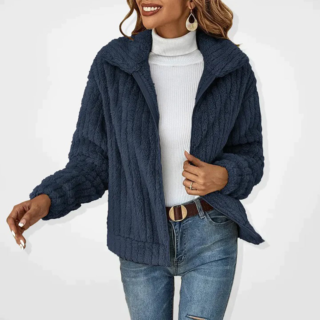 Timeless Fit Ladies' Long Fleece Vest with Collar