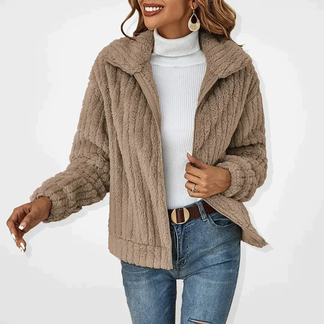 Timeless Fit Ladies' Long Fleece Vest with Collar