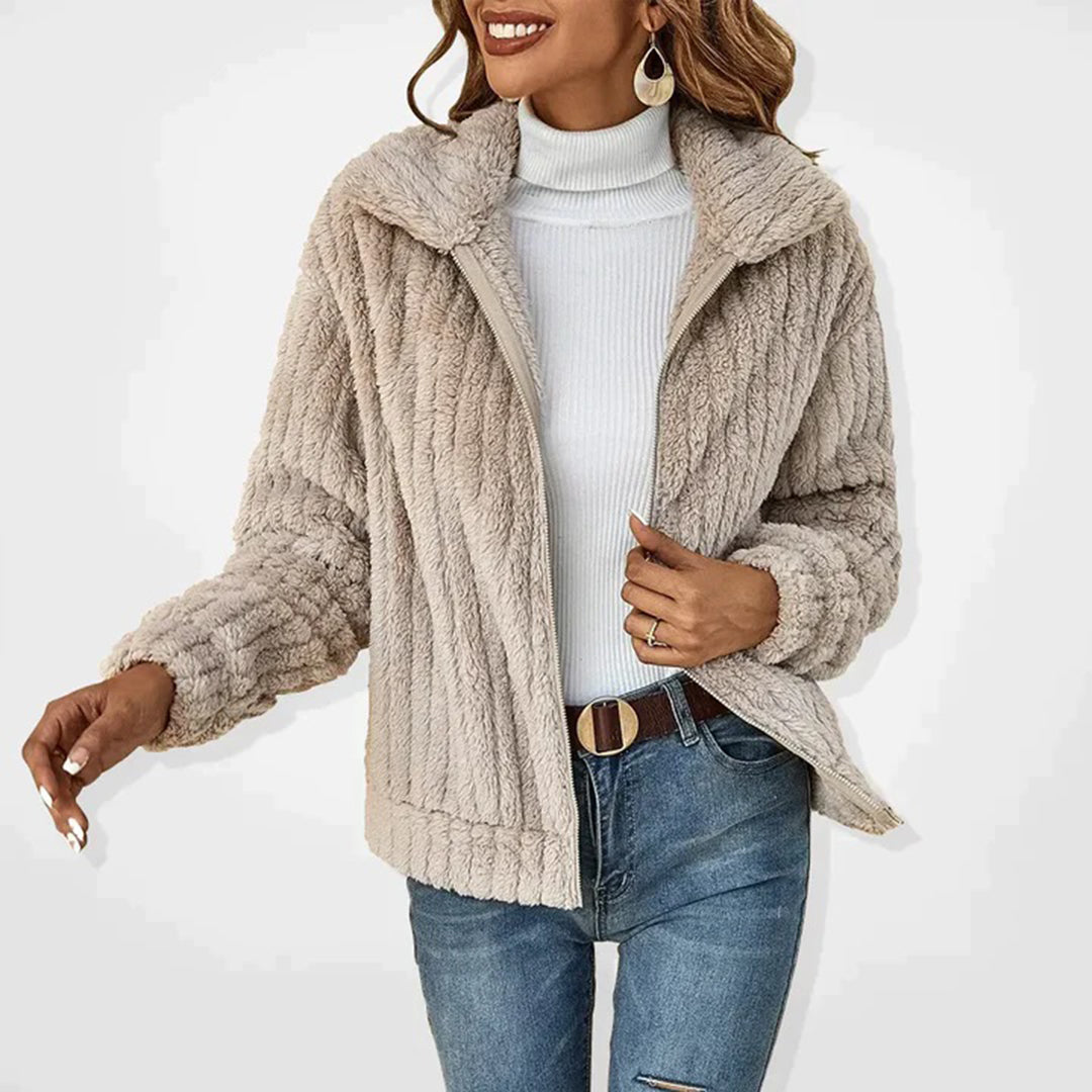Timeless Fit Ladies' Long Fleece Vest with Collar