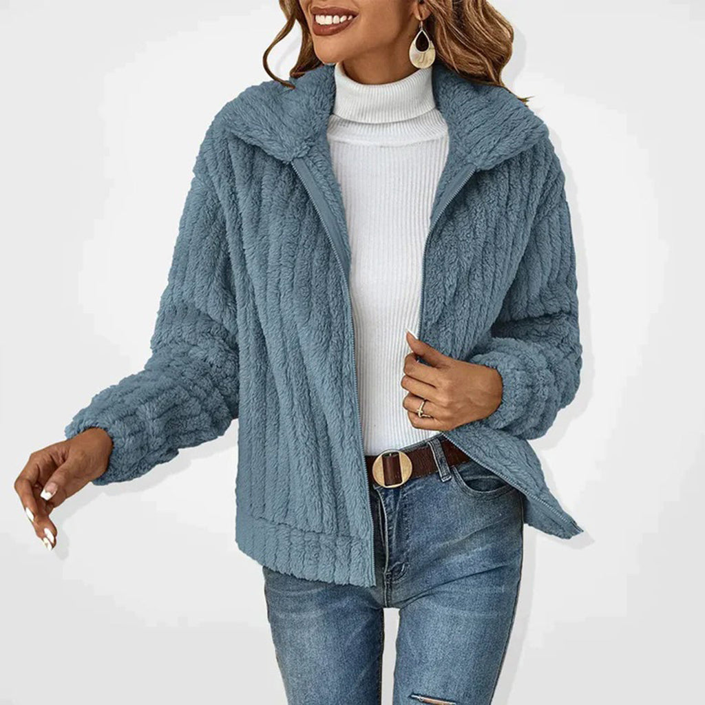 Timeless Fit Ladies' Long Fleece Vest with Collar