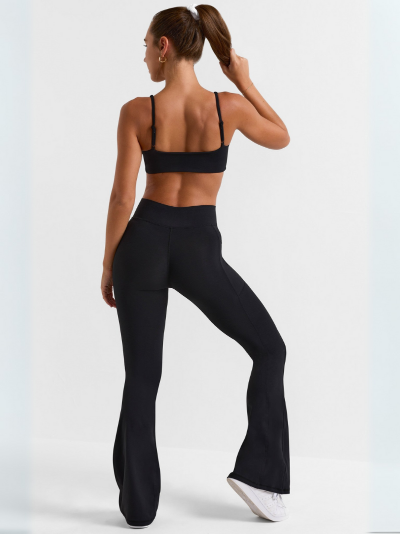 High-Waisted Flared Leggings with Shaping Effect for Women