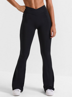 High-Waisted Flared Leggings with Shaping Effect for Women