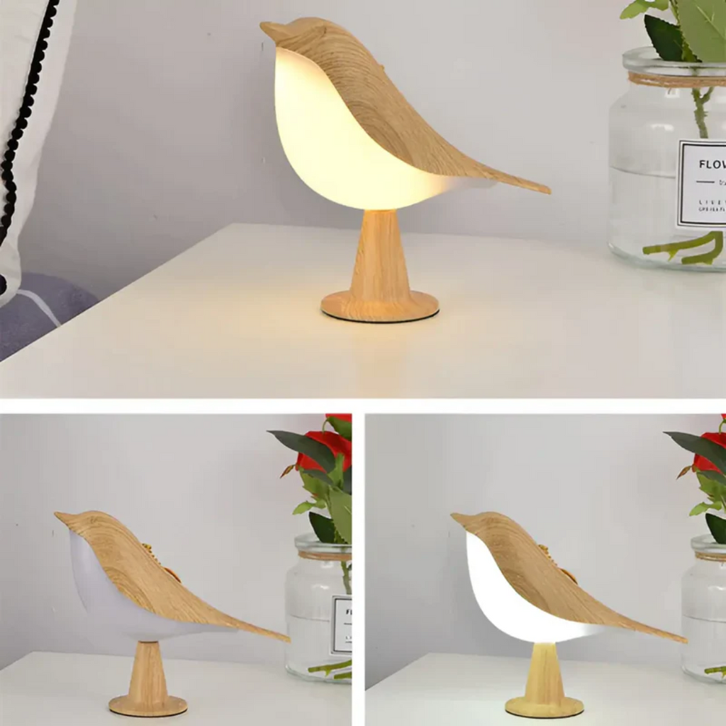 FeatherGlow: Stylish Bird-Shaped LED Lamp with Touch Control and Aromatherapy Feature