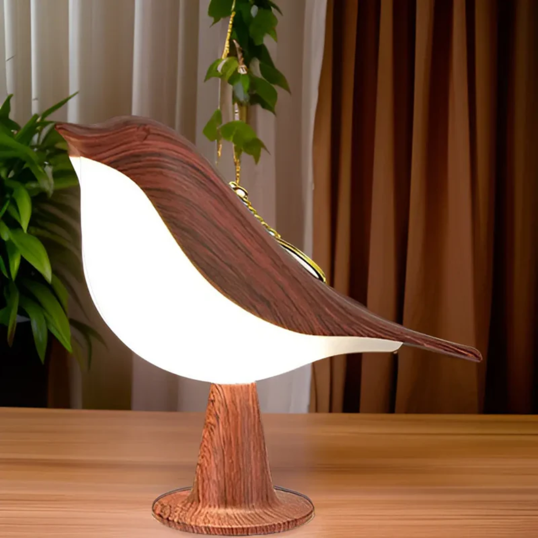 FeatherGlow: Stylish Bird-Shaped LED Lamp with Touch Control and Aromatherapy Feature