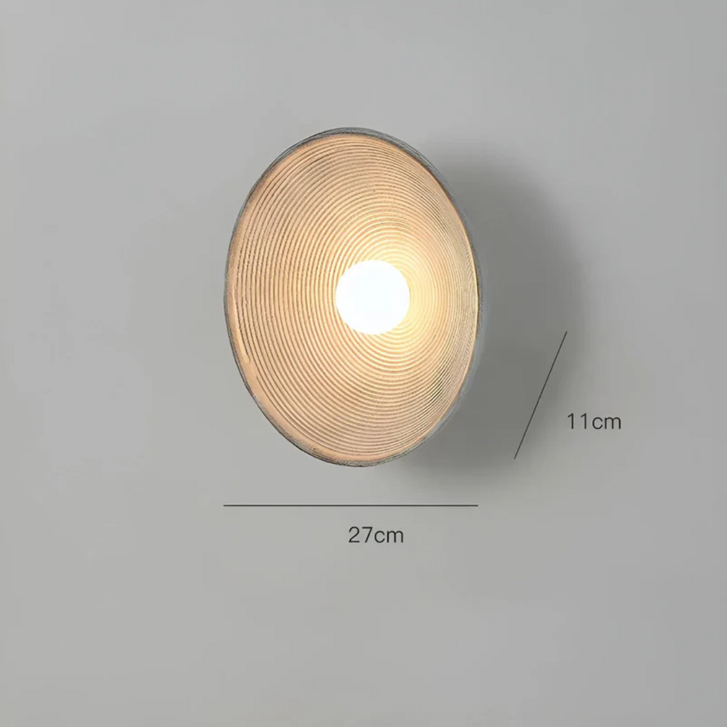 Wabi-Sabi Japanese Wall Lamp - ZenGlow Round Design
