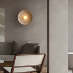 Wabi-Sabi Japanese Wall Lamp - ZenGlow Round Design