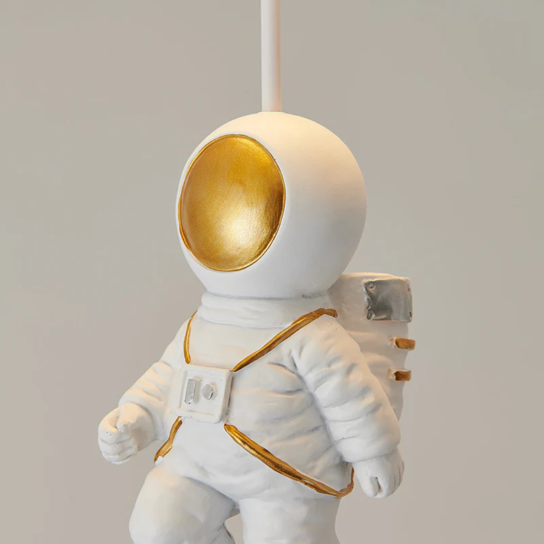 CosmoGlow Modern LED Ceiling Lamp - Moon & Astronaut Design for Kids' Rooms