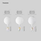 CosmoGlow Modern LED Ceiling Lamp - Moon & Astronaut Design for Kids' Rooms