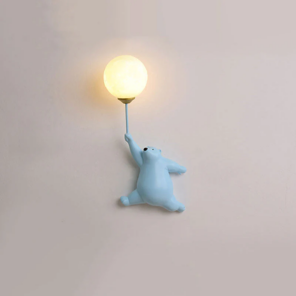 TeddyGlow Wall-Mounted Bear LED Lamp
