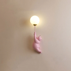 TeddyGlow Wall-Mounted Bear LED Lamp