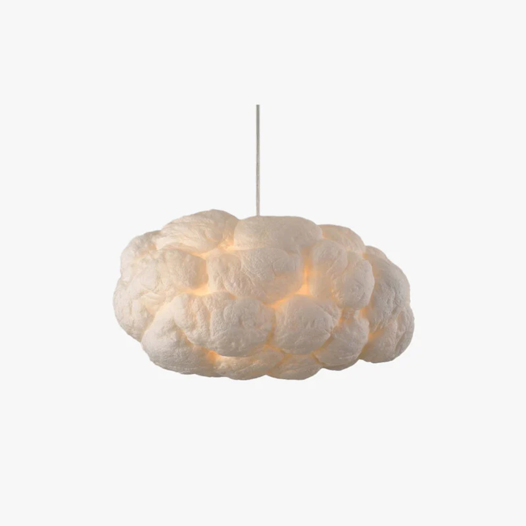 Nimbus White PVC and Cotton Hanging LED Pendant Lamp