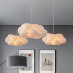 Nimbus White PVC and Cotton Hanging LED Pendant Lamp