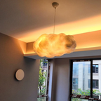 Nimbus White PVC and Cotton Hanging LED Pendant Lamp