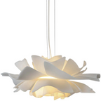 White Sophia Floral Design Metal Pendant Light