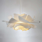 White Sophia Floral Design Metal Pendant Light