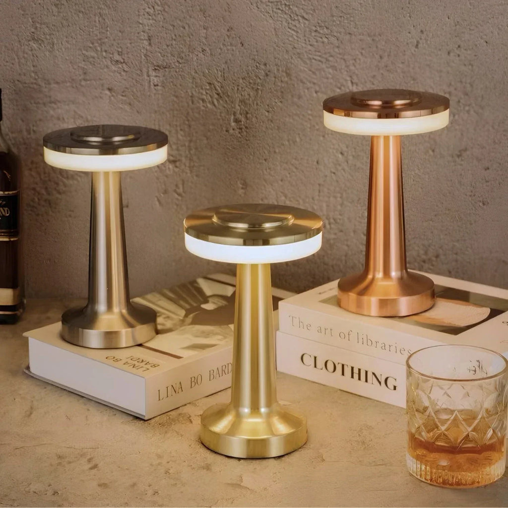 Vintage-Inspired Wireless Table Lamp - LumiBar